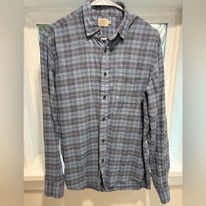 Faherty Blue Plaid Shirt